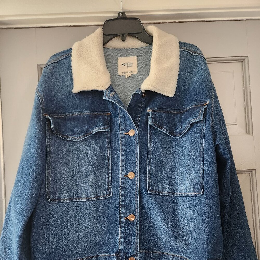Jean Jacket with Sherpa Collar SIZE XL